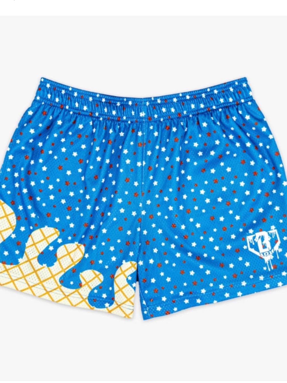 BASEBALL LIFESTYLE 101 ICE CREAM SHORTS USA BLUE MESH SHORTS NWOT